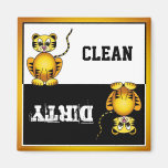 Aimant mignon de lave-vaisselle de grand chat
