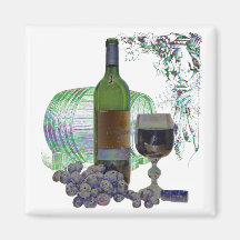 Aimant moderne d'art de vin