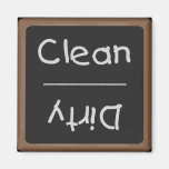 Aimant propre et sale de tableau de plats