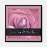 Aimant rose de mariage rose