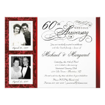 Aimez les soixantième invitations d'anniversaire -