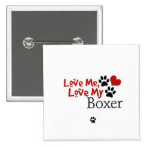 Aimez-moi, aimez mon boxeur pin's