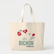 Aimez-MOI amour mon sac fourre-tout à Bichon