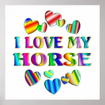 Aimez mon affiche de cheval
