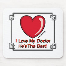 Aimez mon docteur - il est le meilleur ! tapis de souris