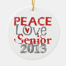 Aîné 2013 d'amour de paix ornement de noël