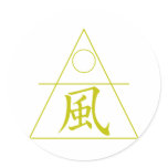 Air Element Round Stickers