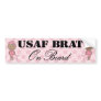 Air Force Brat On Board Girl (Dark Skin) Bumper Stickers