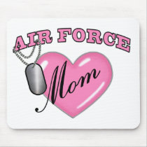 Air Force Mom Heart N Dog Tag Mousepad