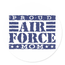 Air Force Mom Round Sticker