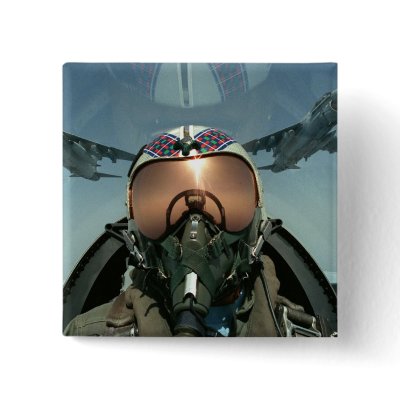 Air Force pilot Pinback Buttons by Alleycatshirts