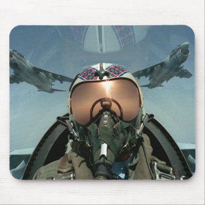 Air Force pilot Mousepad by Alleycatshirts