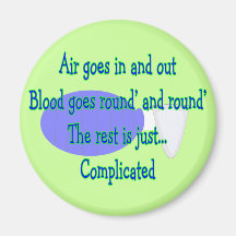 Air Goes and Out...The Rest is Complicated Refrigerator Magnets