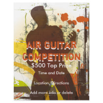 Air Guitar Competition Music Flyer