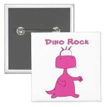 air guitar dino, Dino Rock Pinback Buttons