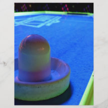 Air Hockey table and mallet with neon lighting Full Color Flyer