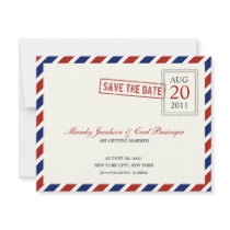 Air Mail Save The Date Announcement
