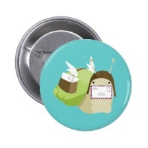 Air Mail Snail Button