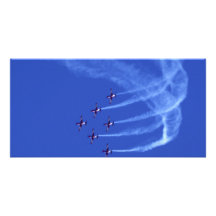 Air Show Roulettes Custom Photo Card