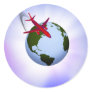 Air Travel Round Sticker