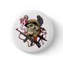 Airborne Marine Corps Parachute Skull by Al Rio Pinback Button