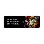 Airborne Marine Corps Parachute Skull by Al Rio Return Address Labels