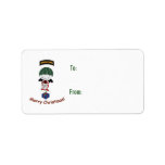 Airborne Santa Gift Tag Custom Address Label