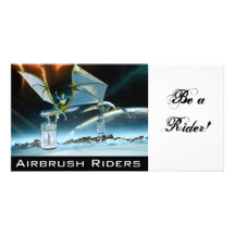Airbrush Riders PhotoCard by AirbrushFan Foto Wenskaarten