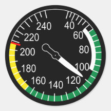 Aircraft Airspeed Indicator Stickers