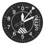 Aircraft Altimeter Gauge Round Sticker