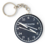 Aircraft Flight Course Selector Instrument Gauge Key Chain
