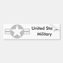 Aircraft Star - Grey - Bumper Sticker