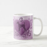 Airedale pourpre Terrier Valentine Tasse À Café