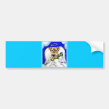 Airedale Terrier Angel Bumper Sticker