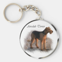 Airedale Terrier Art Gifts Keychains