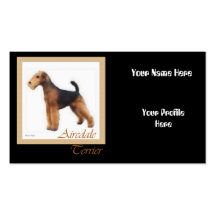 Airedale Terrier Art, Your Name Here Business Card Templates