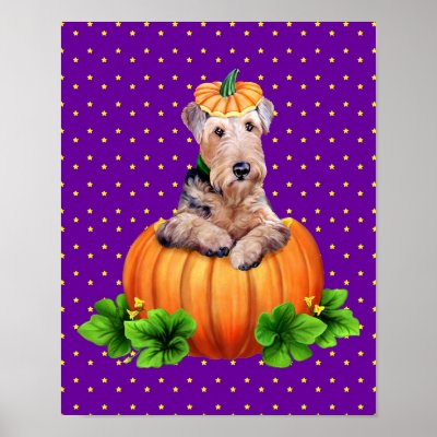 Airedale Terrier Halloween Dale-O-Lantern by DanesRUs