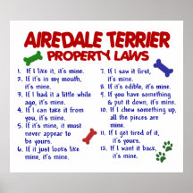 AIREDALE TERRIER PL2 POSTERS