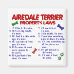 AIREDALE TERRIER Property Laws 2 Refrigerator Magnets