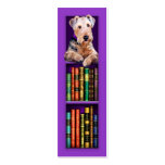 Airedale Terrier Purple Bookmark Business Card Template