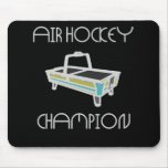 Airhockey champ Black Mouse Mat
