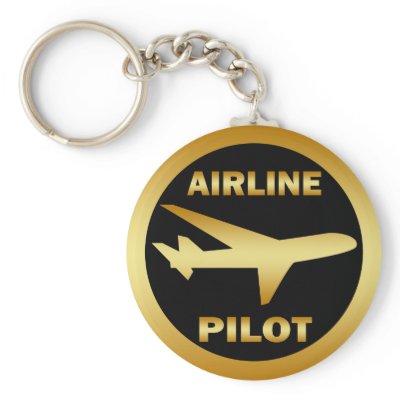 AIRLINE PILOT KEYCHAIN by dgpaulart