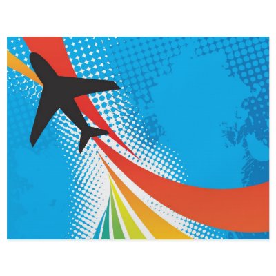 Airline Vacation Travel Abstract Halftone by graficallyminded