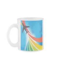 Airline Vacation Travel Abstract Halftone Mugs