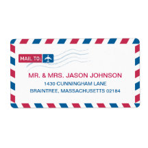 Airmail Address Mailing Custom Shipping Labels