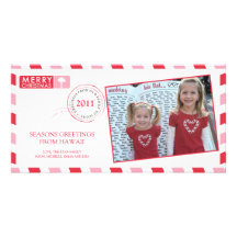 Airmail Holiday Greeting Card Photo Cards