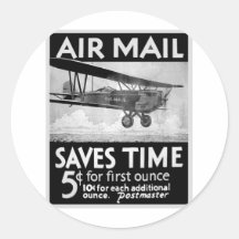 Airmail Poster Sticker
