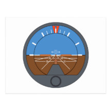 Airplane Attitude Indicator Postcards