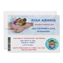 Airplane Birthday Invitation
