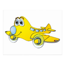 Airplane Cartoon Post Card